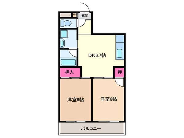 ミタカホ－ム８番の物件間取画像